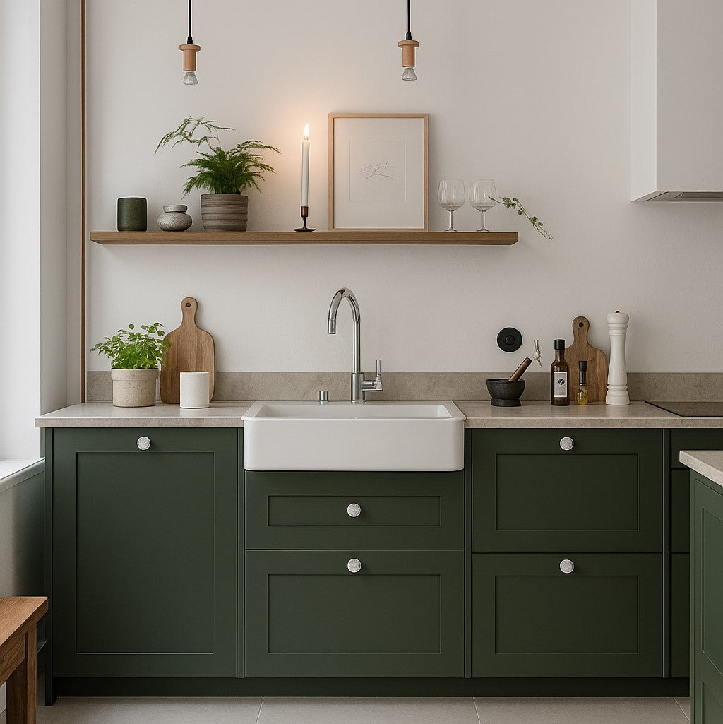 Knopp 1051 i hamrad krom - detalj