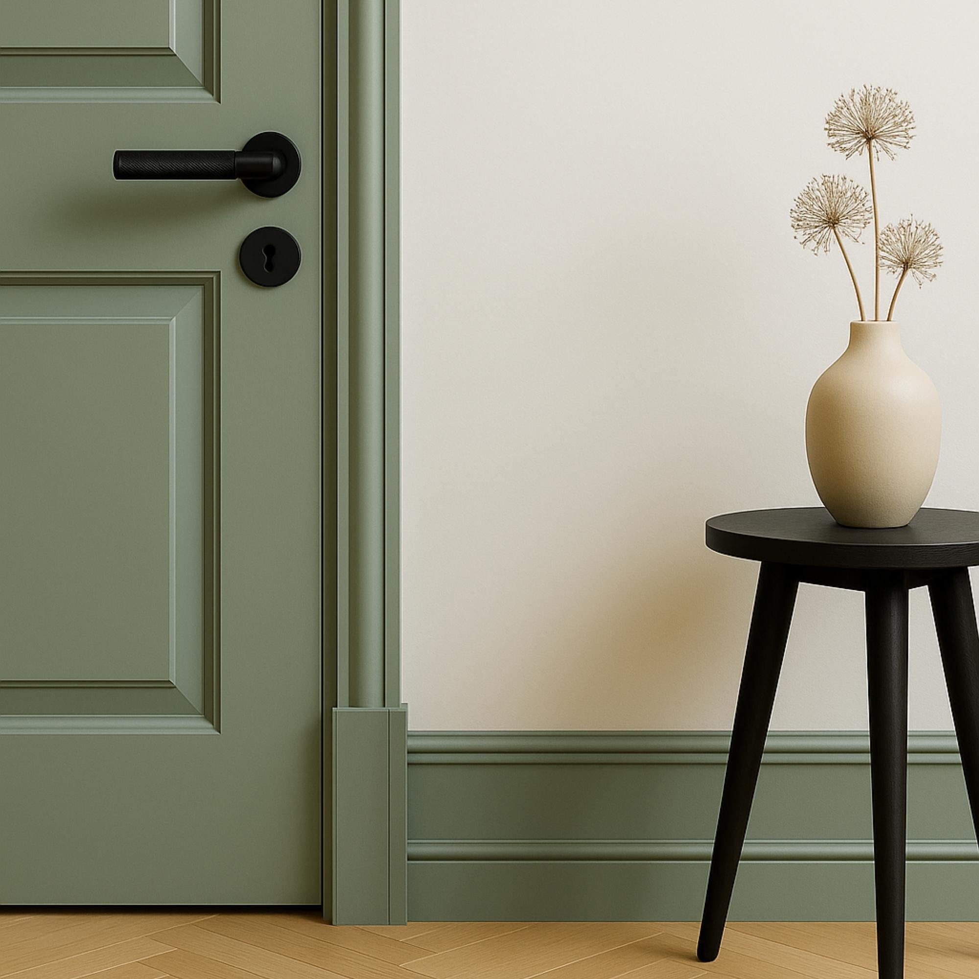 Maniglia per Porta 308A-233 | Zigrinata | Nero