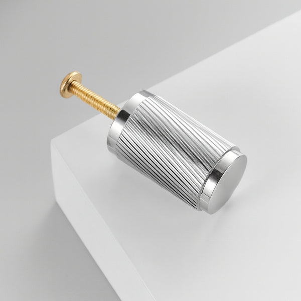 Knop 3146 | Rillet | Krom