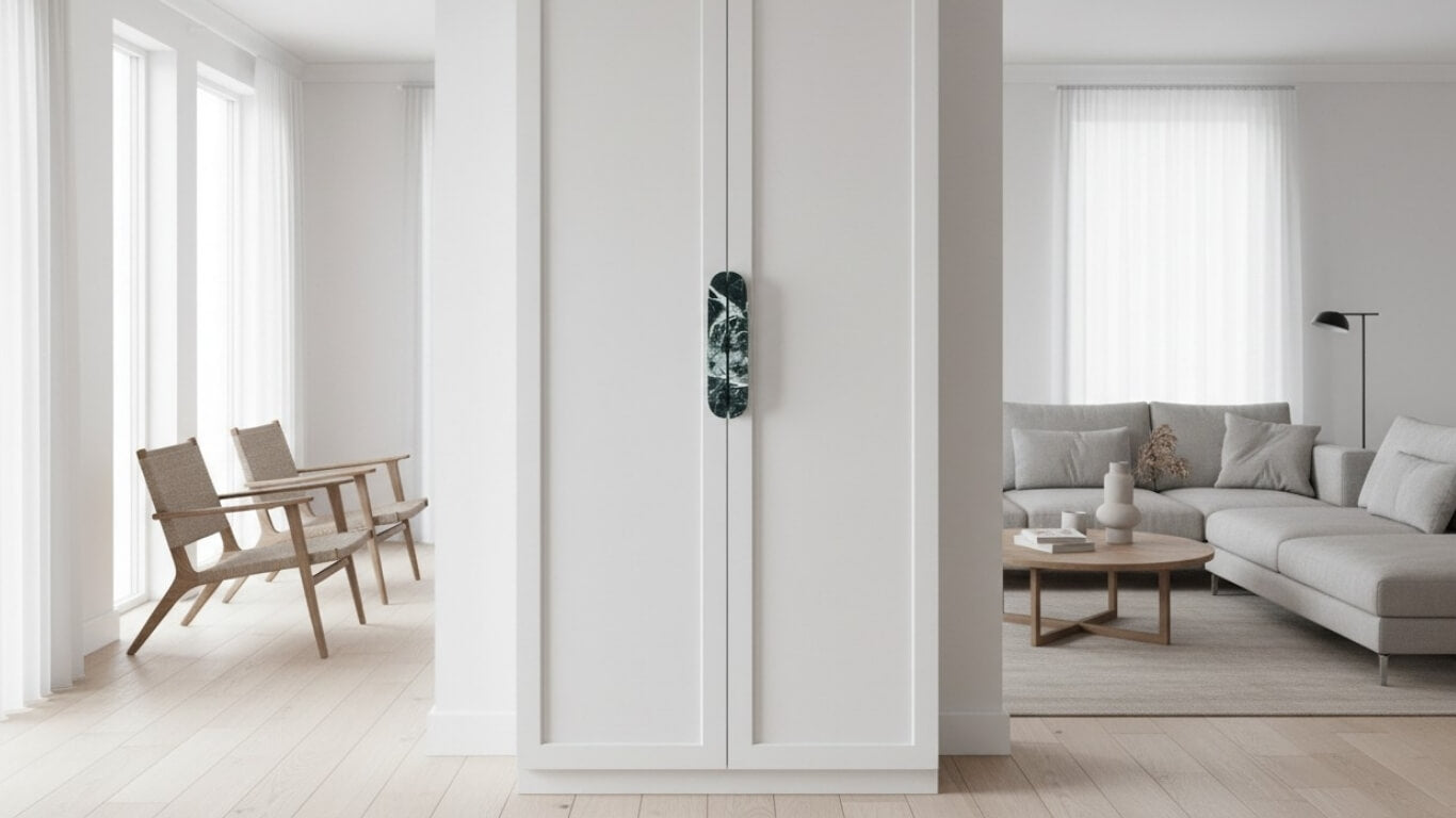 Håndtak DR103 | Marmor | Green Flower (SET)