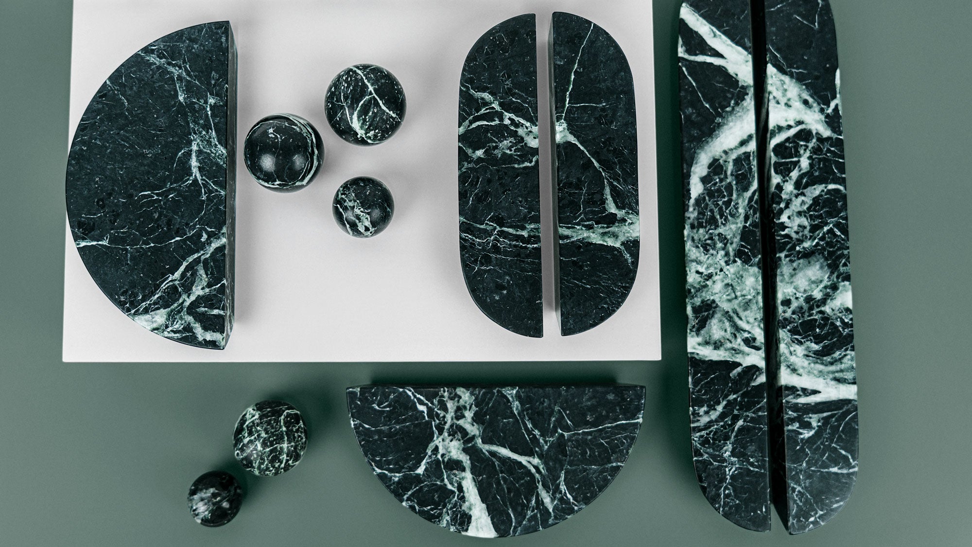 Uchwyt DR102 | Marmur | Green Flower (SET)