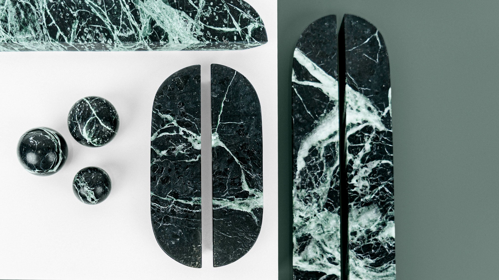 Uchwyt DR103 | Marmur | Green Flower (SET)