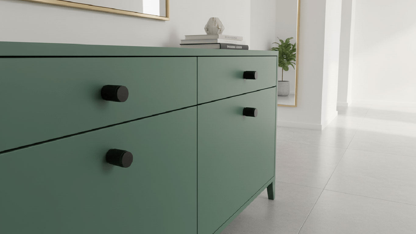 Knopp 3100 | Räfflad | Svart