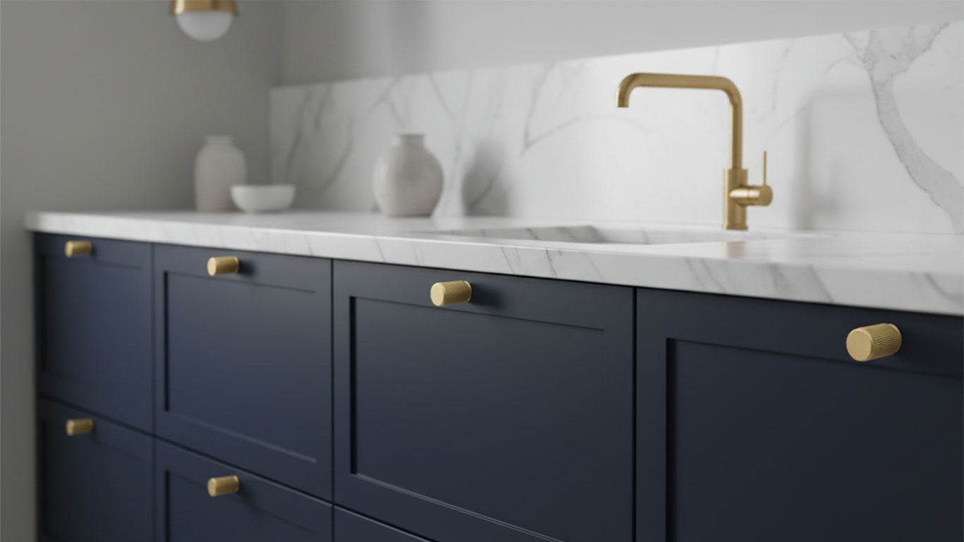 Knopp 3100 | Räfflad | Mässing