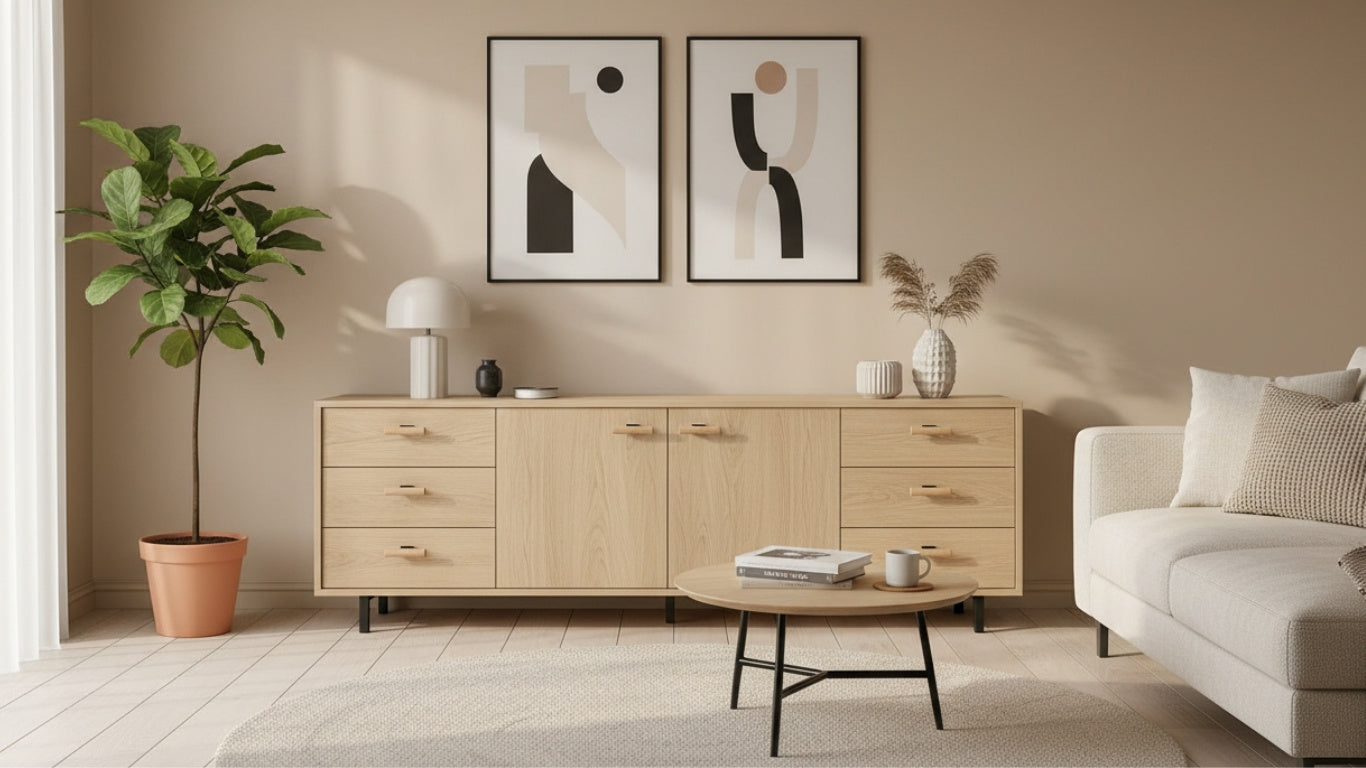 T-Bar CH076 | Beech Wood + Black