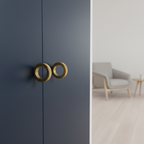 Pomello CH059B | Zigrinato | Ottone