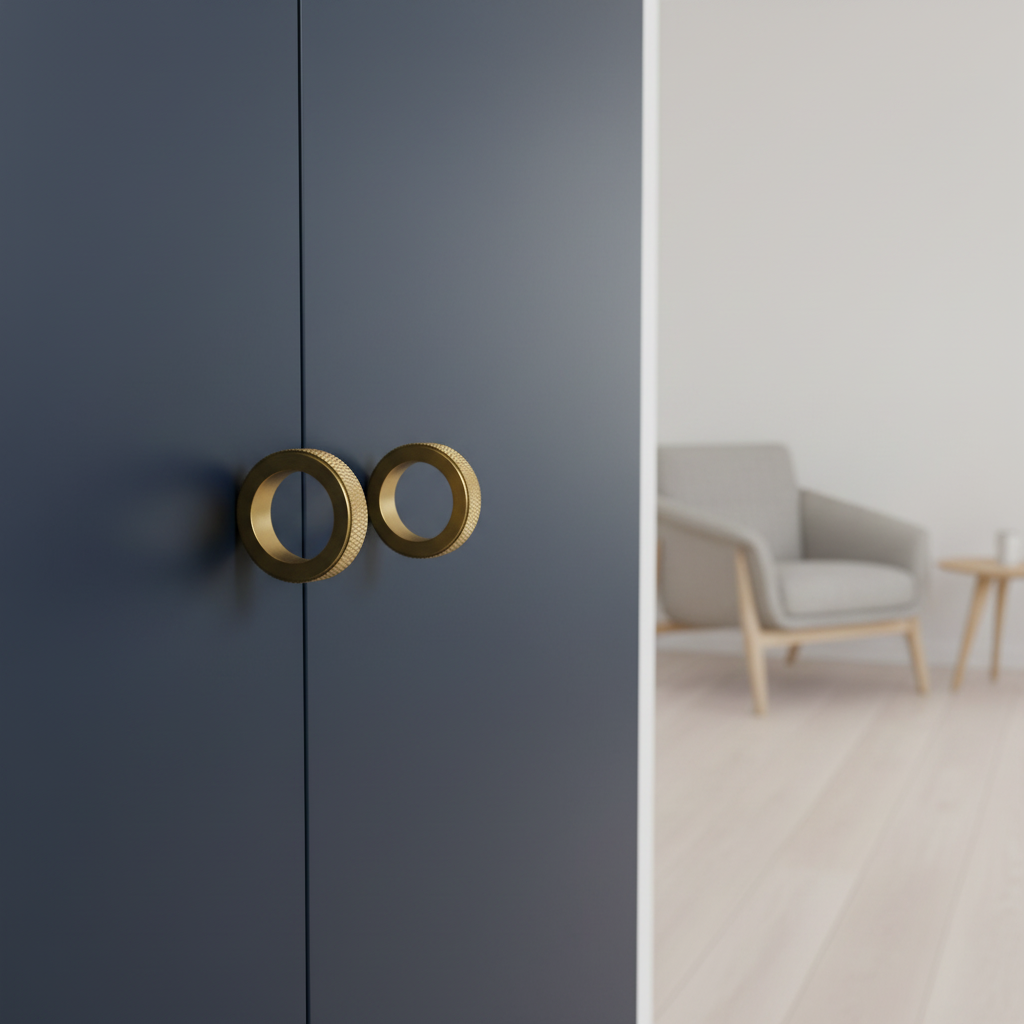 Pomello CH059B | Zigrinato | Ottone