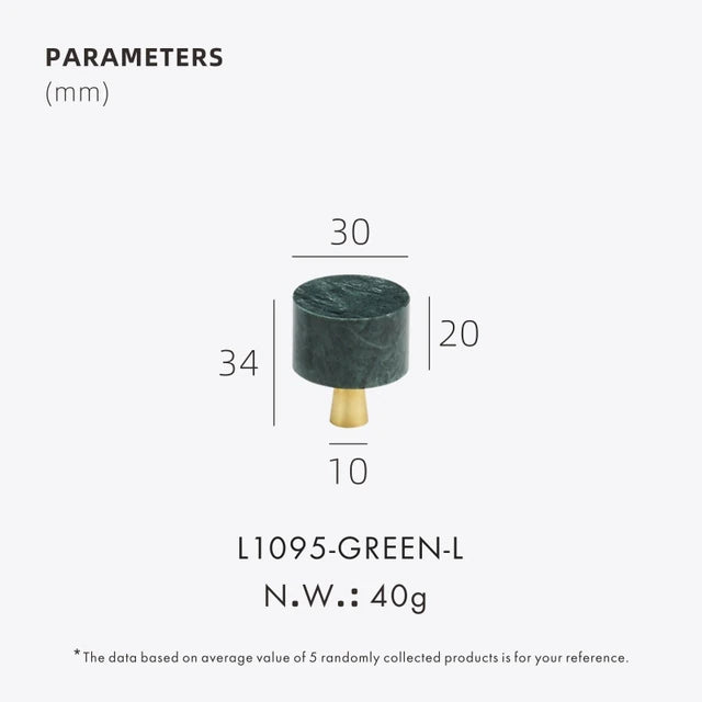 Knopp 1095 | Marmor | Mässing - Dooroom